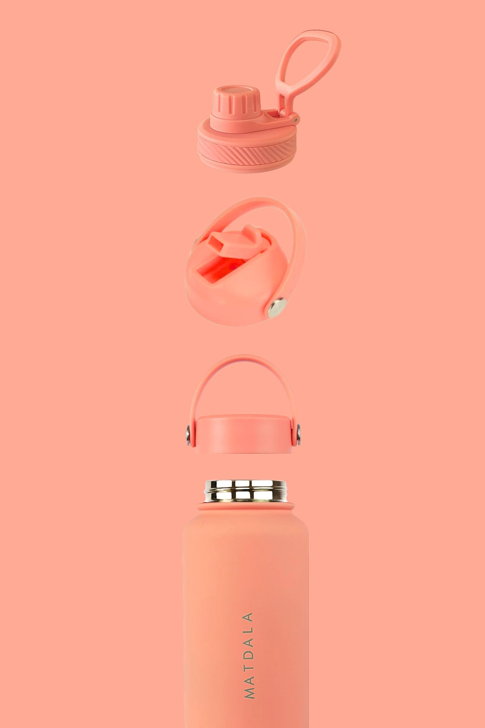 Pack Full Botella Térmica Coral + Estuche