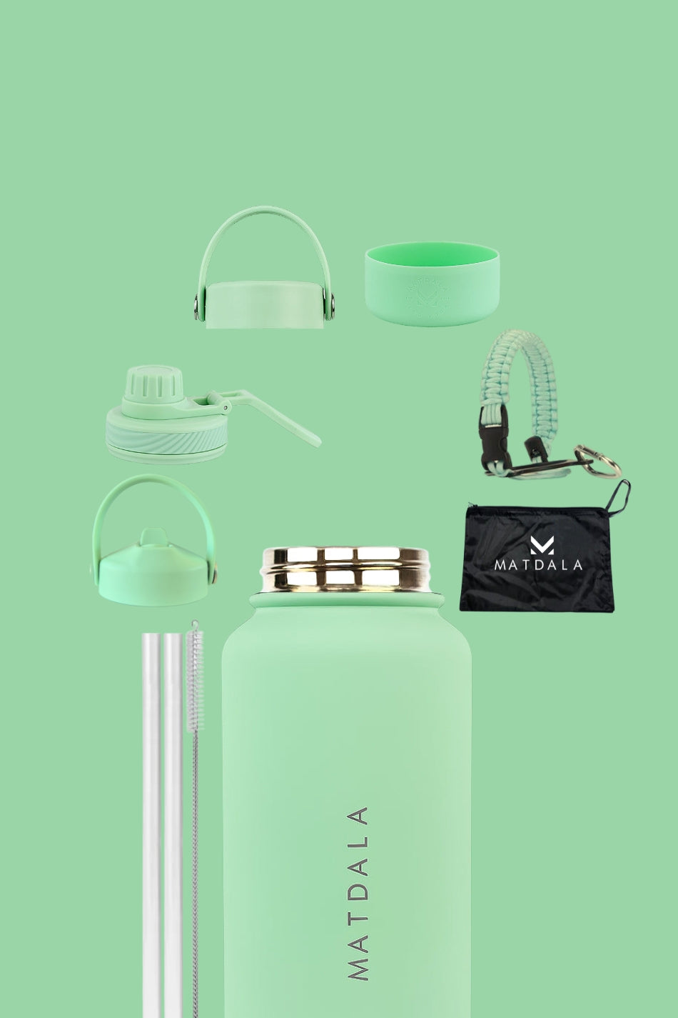 Pack Full Botella Térmica Menta + Estuche