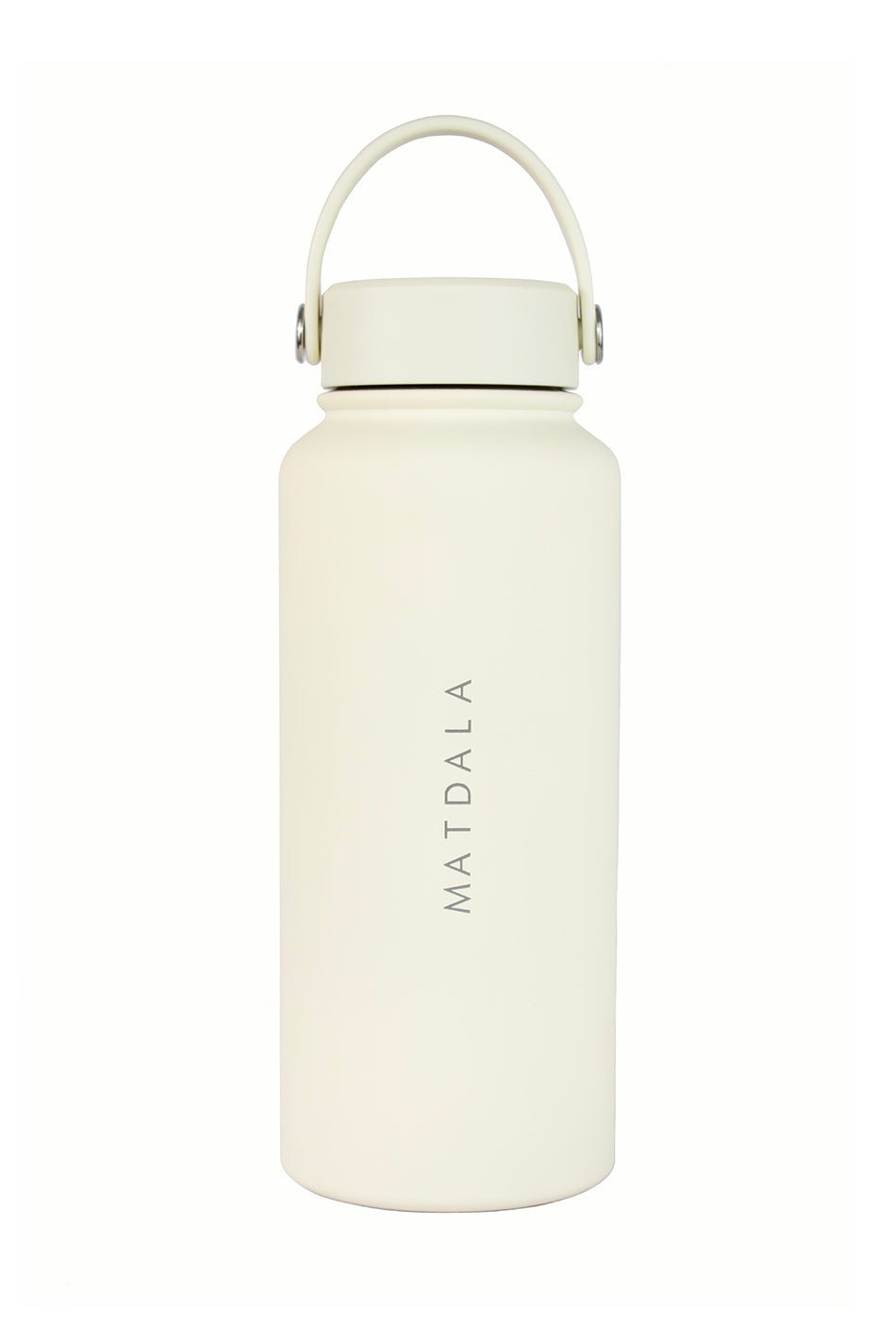 Botella Térmica EcoBottle Marfil - Version Full (3 tapas, base de silicona, kit de limpieza) | 1Lt. (Personalizable) - MATDALA