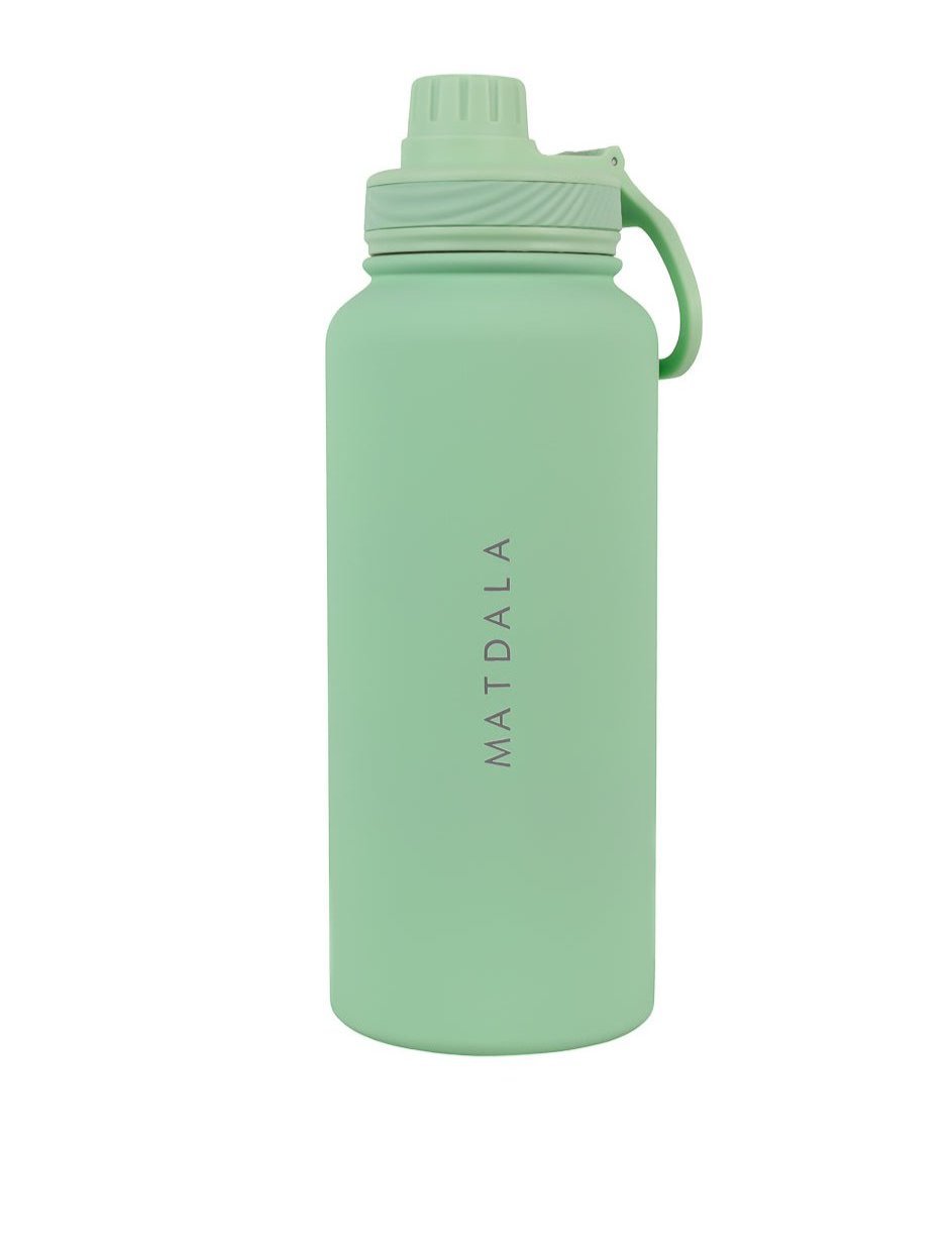 Botella Térmica EcoBottle Menta - Version Full (3 tapas, base de silicona, kit de limpieza) | 1Lt. (Personalizable) - MATDALA