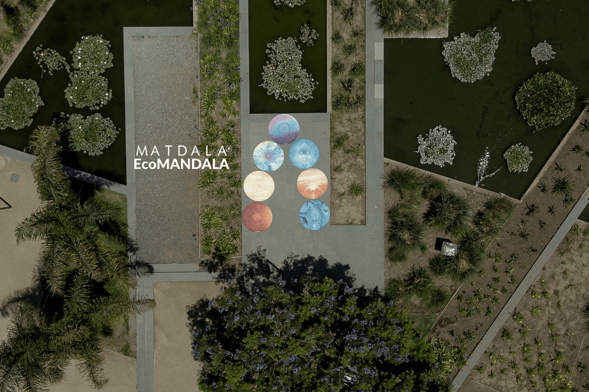 Mat de Yoga Circular EcoMANDALA 3mm Plegable & Lavable