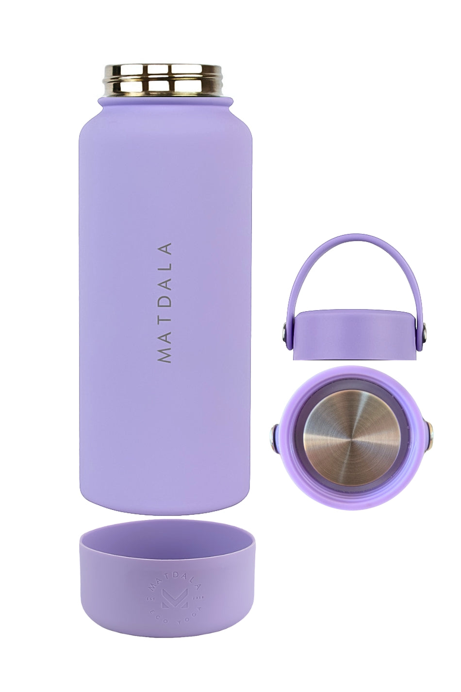 Botella Térmica + Base Silicona | Lavanda | 1000 ml.