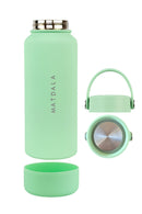 Botella Térmica + Base Silicona | Menta | 1000 ml.