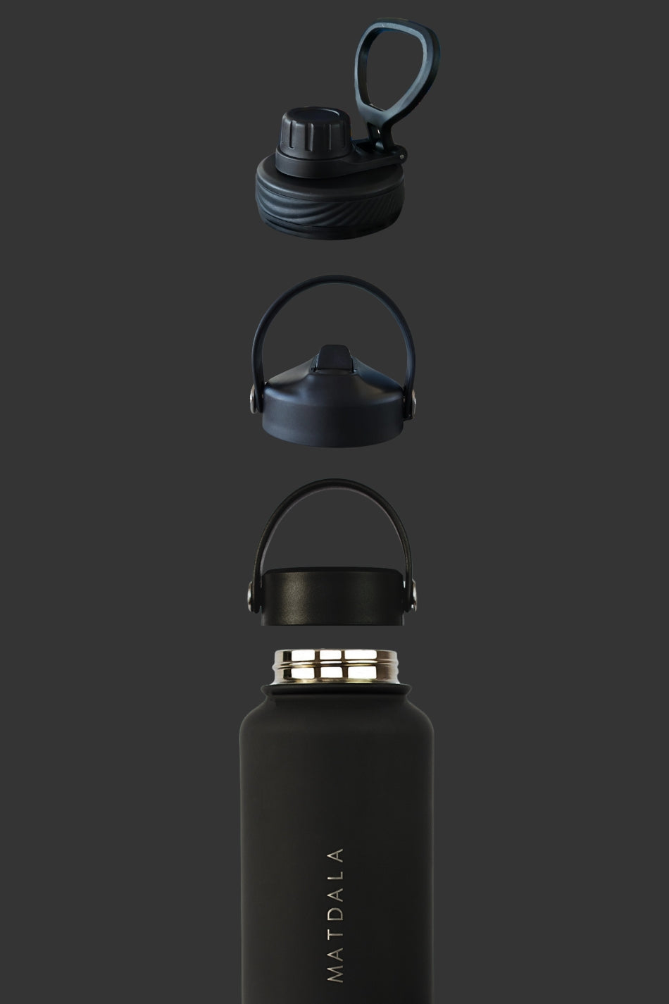 Pack Full Botella Térmica Negra + Estuche