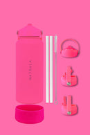 Botella Térmica Tapa Bombilla 1 Lt. | Rosa Neón