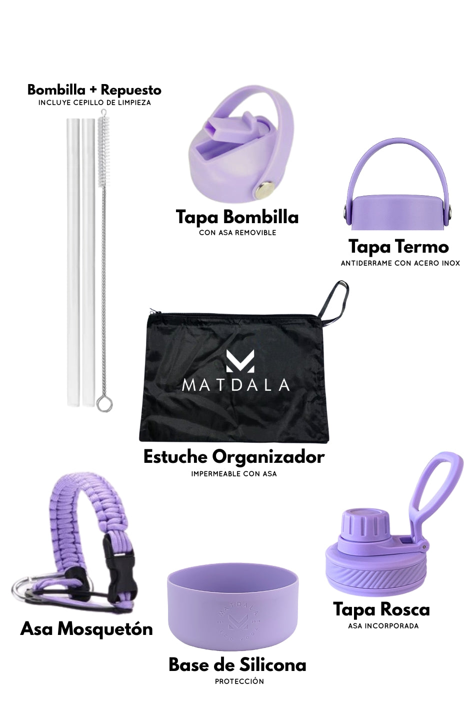 Pack Full Botella Térmica Lavanda  + Estuche