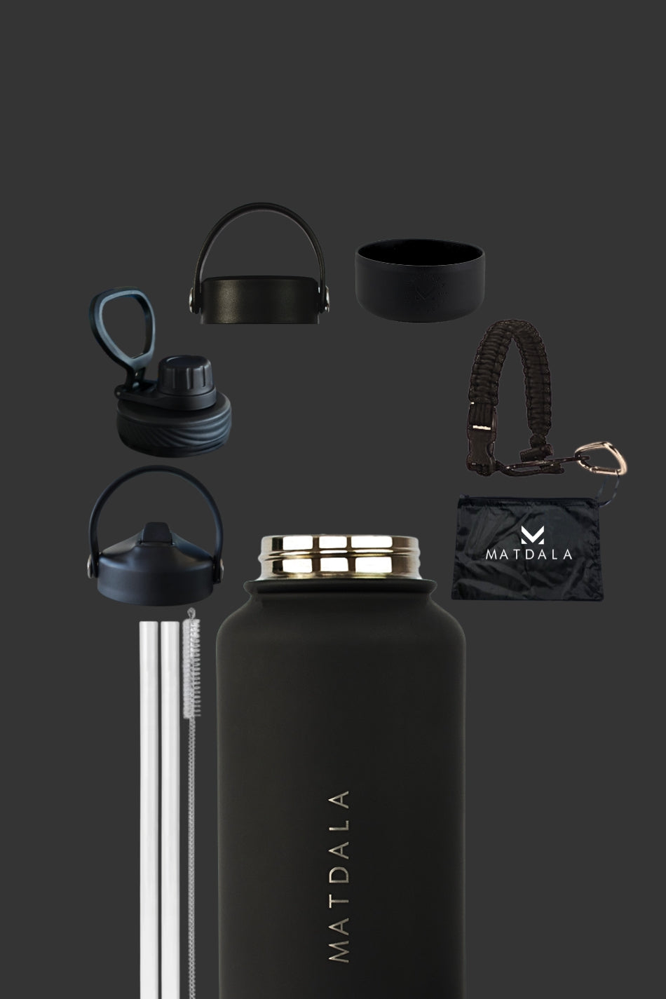 Pack Full Botella Térmica Black + Estuche