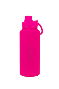 Botella Térmica EcoBottle Magenta - Version Full (3 tapas, base de silicona, kit de limpieza) | 1Lt. (Personalizable) - MATDALA