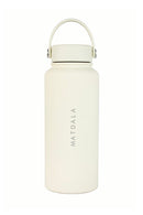 Botella Térmica EcoBottle Marfil - Version Full (3 tapas, base de silicona, kit de limpieza) | 1Lt. (Personalizable) - MATDALA