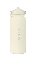 Botella Térmica EcoBottle Marfil - Version Full (3 tapas, base de silicona, kit de limpieza) | 1Lt. (Personalizable) - MATDALA